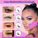 DAODER Cluster Lashes Natural Look 640pcs Wispy Lash Clusters 9-13mm Short Eyelash Extension With 30D+40D+50D+60D Mixed Lash Book D Curl Natural Lash Extension (30D+40D+50D+60D 9-13MM)