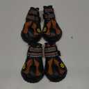 CovertSafe& Dog Boots for Dogs Non-Slip, Waterproof Dog Booties for Outdoor, Dog Shoes for  Dogs 4Pcs with Rugged Sole Black-Brown (Size 5: 2.7''x2.3'')(L*W) for 41-60 lbs)