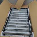 YITAHOME 3.6x1.5x2.8 FT Elevated Garden Bed Kit with Legs and Wheels, Outdoor Large Resin Planter Box Stand with Drain Plug and Storage Shelf for Plants Vegetables Fruits, Grayish-White