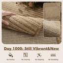 MontVoo-Outdoor Rug Carpet Patio Rug 6x9 ft Polypropylene Indoor Outdoor Rugs for Patio Deck Balcony Porch, Textured Weave, Durable for High Traffic, Fade-Resistant, Boho Geometric Neutral Brown