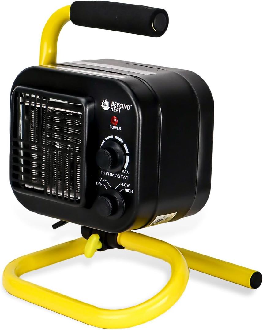BEYOND HEAT Flex-Mount Shop Heater, Portable Space Heater with Adjustable Thermostat and Overheat Protection for Office Garage Indoor Use