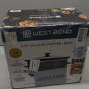 West Bend Slow Cooker 6-Quart Manual Crockery Style with Dishwasher Safe Oval Ceramic Crockpot and Glass Lid Two Temperature Settings Plus Keep Warm, 330-Watts, Black