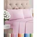 Cal King Size 4 Piece Sheet Set - Comfy Breathable & Cooling Bed Sheets Set - Hotel Luxury Bedding for Women, Men, Kids, Teens, Boys & Girls - Deep Pockets, Soft, Wrinkle Free - Oeko-Tex - Light Pink