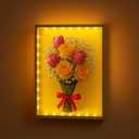 LuxRound Picutre Shadow Box with LED Light | Changeable Artwork Display & Storage Frame | Wall-mounted & Tabletop Photo Album Display Frame 