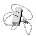 4Ft Extension Cord with Multiple Outlets, Flat Plug Power Strip Surge Protector with 3 Ft Cord, 6 Outlet 4 USB Ports (2 USB C), Multi Outlet Wall Plug for Travel, College, Dorm Room Essentials(White)
