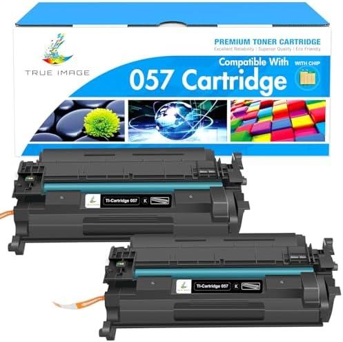 TRUE IMAGE 057 Toner Cartridge Replacement for Canon 057 057H CRG-057 ImageCLASS MF445dw MF448dw LBP226dw LBP227dw LBP228dw MF449dw MF445 LBP220 LBP230 MF440 MF450 Laser Printer Ink (Black, 2-Pack)