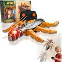 Wall Climbing RC Cockroach Toy for Kids, Realistic Bug Design, Rechargeable Remote Control Toy with LED Lights, Dual Mode Floor & Wall Driving, Gift for Boys Girls Ages 3+ (Orange Car(cockroach))