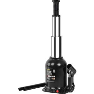 Torin 10 Ton (20,000 LBs) Double Ram Welded Hydraulic Car Bottle Jack for Auto Repair and House Lift, Black, ATH81002XB