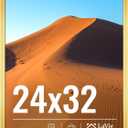 LaVie Home 24x32 Picture Frame for Wall Display, 24x32 Gold Picture Frame with HD Plexiglas, 24 x 32 Poster Frame 1 Pack, Display Frame for Vertical or Horizontal, Classic Collection