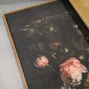 ARPEOTCY Extra Large Framed Canvas Wall Art, Dark Roses Pictures Decor, 24x36Inch, Bathroom Bedroom Kitchen Vintage Floral Decor, Moody Farmhouse French Country Art