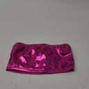 Women's Metallic Crop Top Shiny Strapless Tube Bra for Dancing, Raves, Festivals, Costumes S