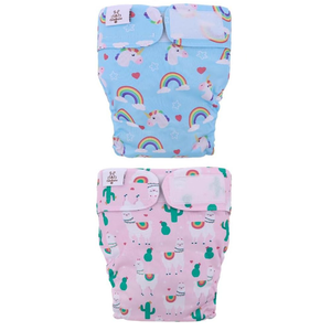 CuteBone Washable Dog Diapers Female No Tail Hole 2 Pack Reusable Doggie Period Training Pants for Docked-Tail Frenchie French Bulldog Boston Terrier Without Tail, Small