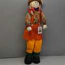 33'' Standing Scarecrow, Backyard Expressions Fall Decor Stuffed Legs Arms Scarecrows for Thanksgiving 85cm Girl Scarecrow