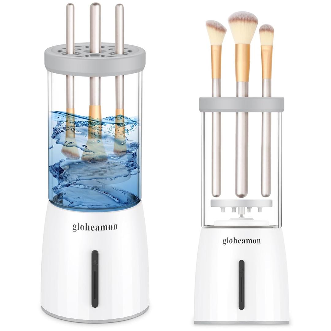 Electric Makeup Brush Cleaner,Quick Efficient Makeup Brush Cleaner Machine with Rechargeable Battery for Deep Cleaning All Types of Makeup Brush Sets,Automatic Cleaning and Drying