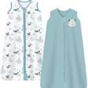 Chilsuessy Baby Sleep Sack 6-12 Months 0.5 TOG, 100% Cotton Baby Wearable Blanket with 2-Way Zipper, Infant Toddler Sleeping Sack for Newborn Boys and Girls