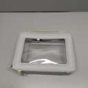 Aveniee Clear Makeup Bag Organizer, Travel Toiletry Bag for Women, Waterproof Cosmetic Pouch with Zippers,Car Organizers and Storage Case for Accessories,Blue