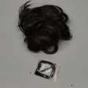 CJL HAIR Large Messy Bun Hair Piece Wavy Curly Scrunchies Synthetic Chignon Ponytail Hair Extensions Thick Updo Hairpieces for Women Dark Brown