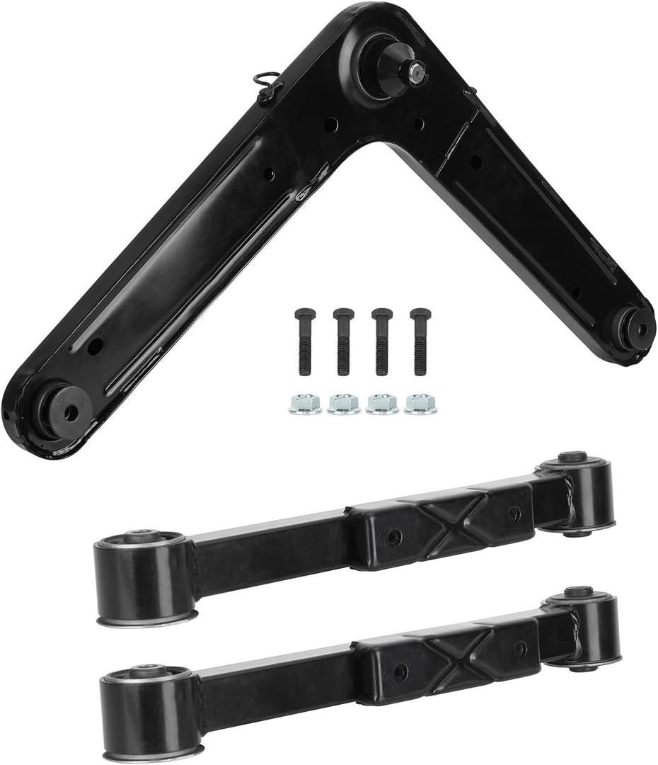 3pc Rear Upper & Lower Control Arms Suspension Kit Fit for Jeep for Liberty 2002 2003 2004 2005 2006 2007 K621376 MS25157