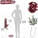 16Pcs Burgundy Delphinium Artificial Flower 33.5''Long Stem Burgundy Flower