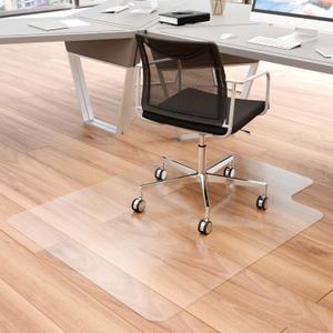 Office Chair Mat for Hardwood Floor, 48" x 36" Clear Desk Chair Mat for Hard Floors, Easy Glide Computer Chair Floor Mat for Home Office Rolling Chairs