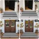 OJIA Black and White Striped Outdoor Rug 24''x51'' Washable Front Door Mat Outdoor Entry Rug Doormat Outside Door Mat Cotton Woven Indoor Area Rugs for Porch/Entryway/Entrance Decor