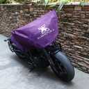 X AUTOHAUX Motorcycle Cover Lightweight Half Cover Outdoor Waterproof Rain Dust Protector Purple M Size for Most Full Dress Touring Cruiser