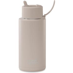 frank green - Ceramic Reusable Bottle - Stainless Steel Water Bottle With Straw, Insulated Water Bottle, Metal Water Bottle - Flip Straw Lid - 34oz - Moon Dust