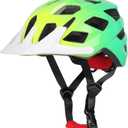 Kids Bike Helmet, 2 Size Adjustable for Youth Toddler Boys & Girls Helmets with Visor for Skating Cycling Scooter (Yellow Green Gradient, M: 54-58 cm / 21.3"-22.8")