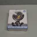 Misting Stroller Fan, 6000mAh Battery Operated Portable Fan with Light & 360 Pivoting, Personal Fans with Flexible Tripod for Baby, Office, Travel,Treadmill,Outdoors (Black)