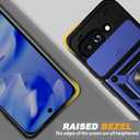 for Google Pixel 9A Case Sliding Camera Cover and Multi Angle Stand,Blue