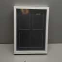 RattanView Medal Display Frame Shadow Box 3 in 1 Marathon Medal and Photo Display Frame Case 17 x 12.5 Inch Black Wood Award Storage Box for Runners, Race Bibs All Sport Winner, Military Award(White)