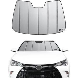 Windshield Sun Shade for Toyota Camry 2012-2017,Front Window Sunshade,6 Layers Sun Shield,Block UV Rays Dashboard Shield,Insulation Sun Shade Accordion Fold (2012-2017 camry no LDA/AHB, Understated Gray - SafeGuard)