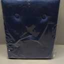 Poofzy Small Foot Stool Ottoman, Velvet Ottoman Foot Rest with Legs, Rectangle Foot Rest for Couch, Footstools and Ottomans Small for Living Room and Entryway (Navy Blue)