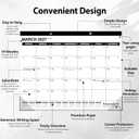 GuassLee Large Desk Calendar 2026-2027,19 Months from Jun. 2026 to Dec. 2027, 22 x 17 Inches Desktop Wall Calendar Hanging Planner with Julian Date, Notes, Corner Protectors for School Home Office