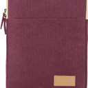 Kinmac 360 Protective Vertical Laptop Sleeve Case Cover Bag with Pocket for MacBook Pro 14 inch,14 inch-14.4 inch HP Lenovo Dell ASUS Acer Laptop (Wine Red)
