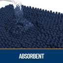 OLANLY Dog Door Mat for Muddy Paws 32x20, Absorbs Moisture and Dirt, Absorbent Non-Slip Washable Doormat, Quick Dry Chenille Mud Mat for Dogs, Entry Indoor Entryway Carpet for Inside Floor, Dark Blue