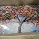 Zoyotago Large Canvas Wall Art Colorful Flower Tree Picture Gray Backgrounds Canvas Prints Ready to Hang for Bedroom Living Room Size 20x40