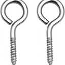 40 Pcs Stainless Steel Screw Eyes Screw Hooks, 2 Inch Heavy Duty Eye Bolts, Ourdoor & Indoor Use