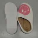 Bevaney Smile Face Slippers for Women - Soft Plush Retro Preppy Slip-on Comfortable Indoor/Outdoor Shoes Size 7