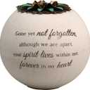 Pavilion Gift Company 19093 Forever in My Heart Terra Cotta Candle Holder, 4-Inch, White