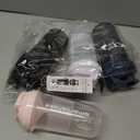 Smartshake Slim 4-Pack Protein Shaker Bottle 400 ml | 13.5 oz  Storage Included - Leakproof Screw-on Lid - BPA Free  Unisex - Black, White, Stormy Gray, Cotton pink