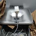 SIBAYS 4Gal/15L Dog Water Fountain for Large Dogs, Stainless Steel Large Pet Water Fountain, Ultra Quiet Automatic Dog Water Bowl Dispenser with Water Level Window and LED Light(FS78, Silver-Grey)