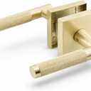 Premium Polished Gold Door Handles for 1 3/8" - 2" Compatible Doors –Soft Gold Door Handles Interior Non-Locking - Easy Installation, Reversible (Passage)