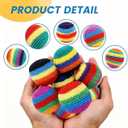 6pcs Upgraded Handmade Knitted Hackys Set, Colorful Crochet Footbag Sacks, Juggling Balls for Adults Beginners, Portable Handwoven Toss Hacky Balls