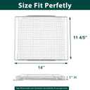 BOV800XL Air Fryer Basket Replacement Parts for Breville Smart Oven Air Fryer Rack 304 Stainless Steel 14’’ x 11.5’’ Toaster Oven Wire Rack B0V800XL B0V845 BSSUSC BOV845BSS Mesh Air Fry Basket 2 Pcs