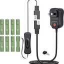 Adjustable AC Continuous Power Supply Adapter AA Dummy Battery kit (Replace up to 8 AA Battery) for Doorbells/thermostats/LED Light/Decorations