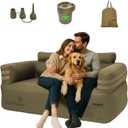Portable Inflatable Couch for Camping with Built-in Pump Durable Inflatable Furniture Luxury Blow Up Couch Stylish Outdoor Air Sofa Perfect for Backyard Beach Music Festival Party (Full)