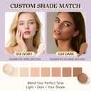 Tattoo Cover Up Makeup Waterproof, 2 Colors Mix Foundation Full Coverage Tattoo Coverup Make Up for Leg Neck Body, Scars Vitiligo Veins Dark Spots Long Lasting Concealer for All Skin, Ivory Dark 1.4oz