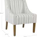 HomePop Classic Swoop Arm Accent Chair - Ivory & Gray Stripe, 24.75"Wx27.5"Dx35.25"H
