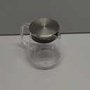 Kinto Stainless Unitea One Touch Teapot 720 Milliliter (24.35 Fl. Oz.) - Heat-resistant Glass Teapot with Stainless Steel Strainer in Lid (Japan Import)